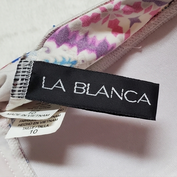 LA Blanca Romance OTS Sweetheart Mio Multi-color Padded One-piece Swimsuit 10 - Picture 13 of 14